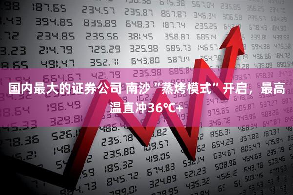 国内最大的证券公司 南沙“蒸烤模式”开启，最高温直冲36℃+